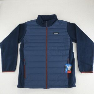 Columbia Juniper Peak‎ Hybrid Jacket 590 Turbo Down Mens Large Blue $130
